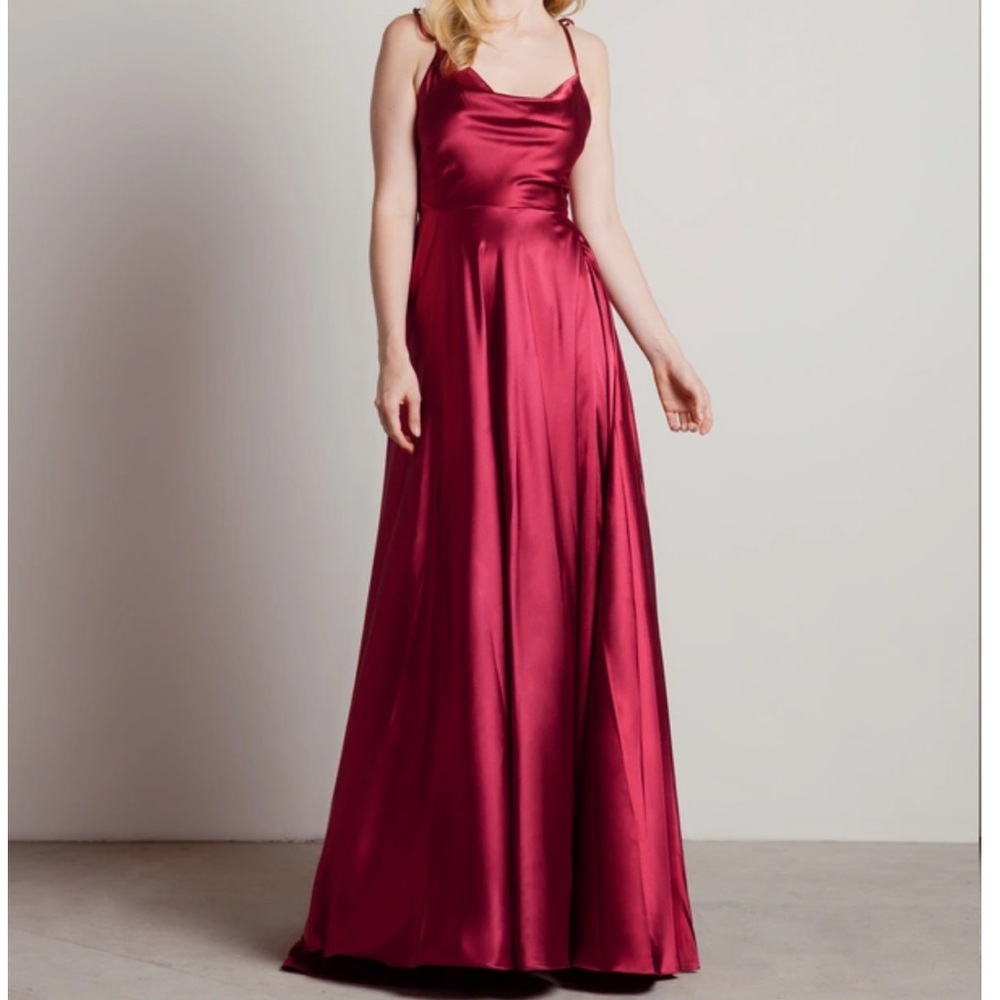 Dark red satin